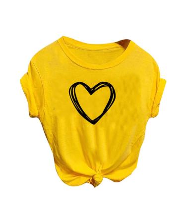 Eduavar T-Shirt for Women, Womens Novelty 2020 Toilet Paper Crisis Graphic T-Shirts Casual Short Sleeve Graphic Tees Top Medium Z01-yellow