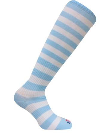 Caresox Baby Shower Maternity and Vein Support Graduated Compression Recovery Socks - CSN7011 Sky/White Medium