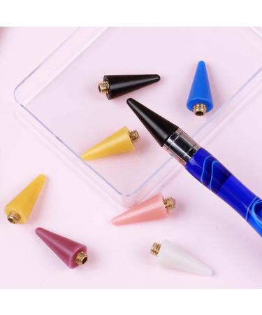 Yzzseven 6-Piece Nail Rhinestones Picker Replacement Wax Tips Set - 6 Colors, Style 10 - Buy Online on GoSupps.com