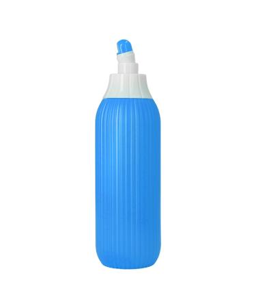 Universal travel bottle for bidet travel bottle with double nozzles for hygienic cleaning (peacock blue)
