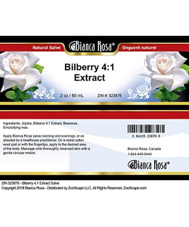 Bianca Rosa Bilberry 4:1 Extract Salve (2 oz ZIN: 523876) - Buy Online on GoSupps.com