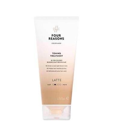 Four Reason's hair tinting Conditioner - Latte - Natural Rinsing and intensive tinting for hair - Semi Permanent hair color in brown - Intensive & gentle colors Tinting