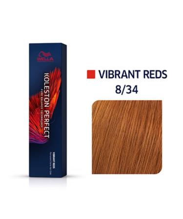 Wella Professionals Koleston Perfect 8/34 Hell Blond Gold-Rot Permanent Creme Haarfarbe 60 ml | International Shipping Available - Buy Online on GoSupps.com