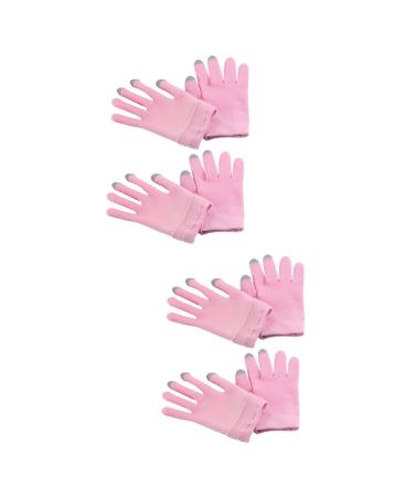 minkissy 4 Pairs Moisturizing Gloves Moisturizing Hand Gloves Spa Gloves Hand Moisturizer Gloves Touch Screen Gloves Mittens Gel Gloves for Spa Hand Covering Miss Spandex Keep Out The Cold