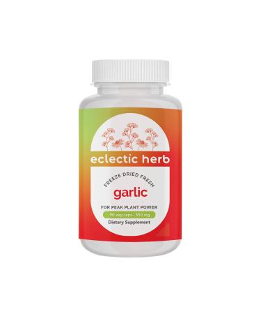 Eclectic Institute Raw Freeze-Dried Non-GMO Garlic | Antioxidants for Health Helps Maintain Healthy Circulation | 90 CT Blue 90 Count