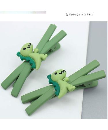 Whitebridge 6pcs Cartoon Frosted Hair Clips Set for Girls & Women - Dinosaur & Avocado Bobby Pins - Buy Online on GoSupps.com