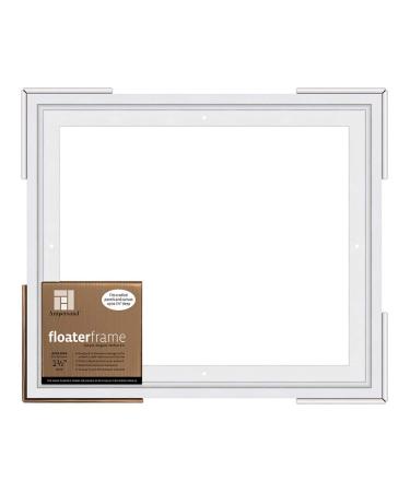 Ampersand Floaterframe for Wood Panels, 1.5 Inch Depth, Bold, 11X14 Inch, White (FBOLD151114W)