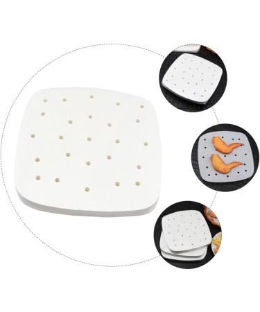 Alipis 400pcs Fryer Paper Air Fryers Airfryer Oven Paper Liners Bamboo Roast Paper Greaseproof Paper Food 18X18X1.5CM White - Buy Online on GoSupps.com