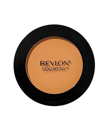 Revlon ColorStay Pressed Powder  Longwearing Oil Free  -Fragrance Free  Noncomedogenic Face Makeup  Toffee (375)  0.3 Oz