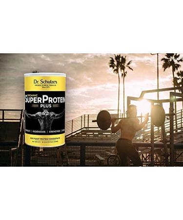 Dr. Schulzeâs | SuperProtein Plus | 100% Plant Protein Concentrate | Organic Powder Mix | Vitamin B-12 & Spirulina | Dietary Supplement | Build Strong Muscle | Enhance Workout Recovery | 19 Oz. - Buy Online on GoSupps.com