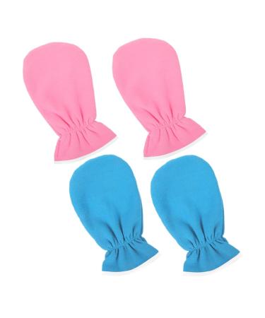 HONMEET 2 Pairs Hand Care Moisturizing Cotton Gloves Hot Wax Mitten Covers Hand Moisturizing Gloves Hand Lotion Gloves Paraffin Wax Bath Liners Thermal Bath Glove Hand Gloves Flannel