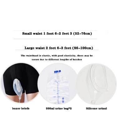 Wearable Urine Bag Male Urinal Bag Reusable Portable Tube Urine Leg Bag Incontinence Pants Pee Holder for Men Elder L Large - Buy Online on GoSupps.com