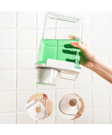 1800ml Laundry Detergent Dispenser Washing Powder with Measuring Cup and Handle Sealed Silicone Ring Detergent Storage Container for Washing Powder Cereals Grain Beans
