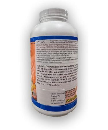 Kirkland Vitamin C 500mg 500 Tablets - 500 Count (Pack of 1) | High-Quality Immune Support - Buy Online on GoSupps.com