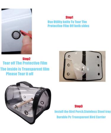 MeHongCan Portable Bird Carrier - Lightweight & Breathable Travel Cage for Parrots - Small Bird Travel Bag - Buy Online on GoSupps.com