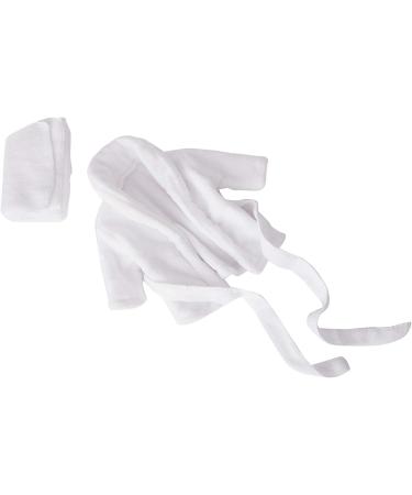 Ruspela Newborn Baby Costume Set - White Bathrobe & Towel for Photoshoots | Perfect Props for Infant Photography (0-1M) - Buy Online on GoSupps.com
