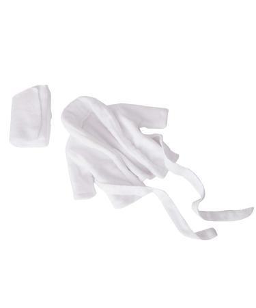 Eurobuy Newborn Baby Photography Photo Props Flannel Fabric Infant Photoshoot Costume Bathrobe Bath Towel Set 3-6 White