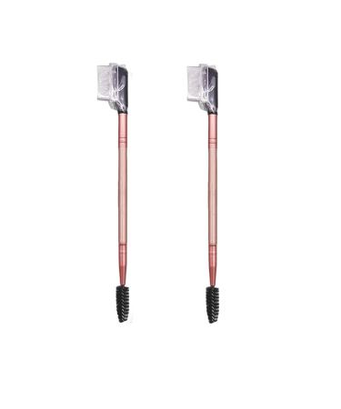 TEONEI Double Sided Eyebrow Brush Eyelash Comb Mascara Separator Beauty Cosmetic Eyebrow Makeup Brushes 2Pcs
