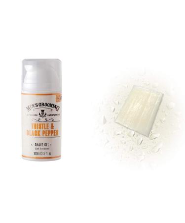 Scottish Fine Soaps Shaving Gel Men's Grooming 100ml and Free Milk Soap 25g