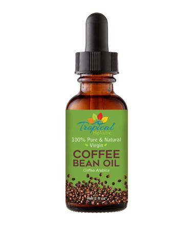 100% Pure Roasted Coffee Bean Oil (2 fl oz) - Virgin Cold Pressed Unrefined - Ideal Coffee Oil for Massage Soap Making Hair Skin and Nails