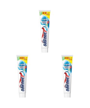 Odol-Med3 original toothpaste toothpaste with 3in1 protection for strong teeth healthy gums ** and fresh breath 125 ml (pack with 3)