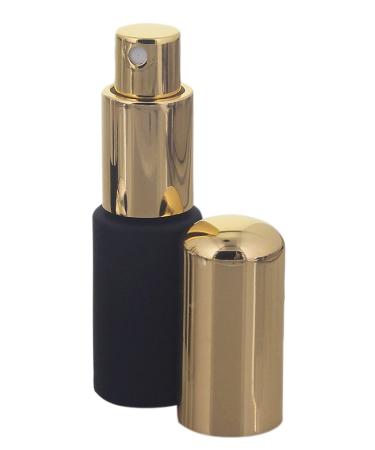 Kosmetex pocket atomizer glass bottle with atomizer perfume atomizer black matt empty 10ml 1 x gold