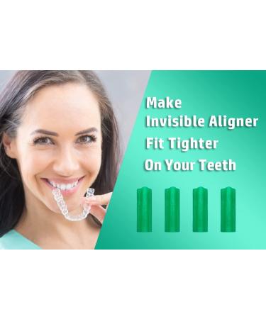 Orthodontics Chew for Invisalign Aligner Trays 10 Chew Mint Scented Cuboid Non-Slip (10 Pack Green) 10 Pack Green - Buy Online on GoSupps.com