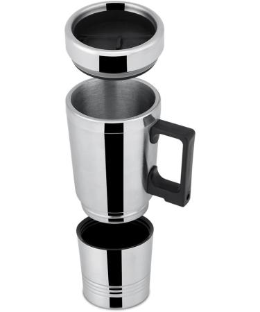 Portable 12V/24V Car Heating Cup | 300ml Stainless Steel Coffee Maker & Tea Pot | Outdoor Vehicle Water Bottle - Buy Online on GoSupps.com