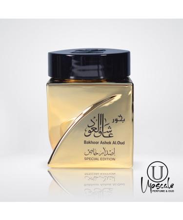 Almas Perfumes Incense Bakhoor Ashek Al Oud Special Edition - 30G of Authentic Arabic Wood Chip Bakhoor Incense - Aroma Lasts All Day Long - Perfect for Prayer Namaaz Ceremony Meditation Oudh lover Gold - Buy Online on GoSupps.com