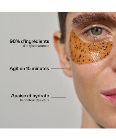 DAY+ | Moisturizing Eye Patches | Hydrates & Soothes Tightness Around the Eyes | Toned Fresh & Smoothed Look | White Tea Rooibos Custard Apple | 98% Natural Ingredients | Pack of 3 Pairs - Buy Online on GoSupps.com