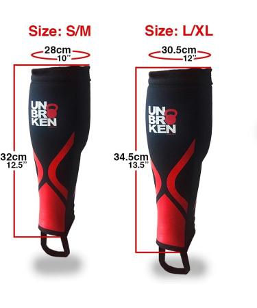 UNBROKENSHOP CrossFit Shin Guard Calf Compression Sleeve 7mm - Ideal for Weightlifting, Deadlift, Rope Climb, Box Jumps - Men and Women - Size: Large-X-Large - Buy Online on GoSupps.com