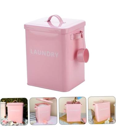 COOLHIYA 1pc Washing Storage Sealing Storage Case Laundry Room Trash Can Iron Pink - Buy Online on GoSupps.com