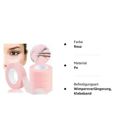 Buy Kalolary Pink Eyelash Tape - 5 Rolls Eyelash Extension Isolation Adhesive (0.5 inch x 10 yards) - Best Tools for Lash Extensions - Buy Online on GoSupps.com