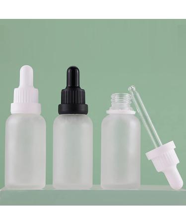 Zeoabsy 6-Piece 20ml Frosted Clear Glass Pipette Bottle Set - Empty Drip Bottles for Essential Oils & Aromatherapy - White Lock Pipette Ring - Buy Online on GoSupps.com