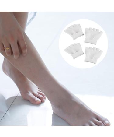 FOMIYES 2 Pairs Five Toe Half Socks White Gel Fish Mouth Socks Foot - Buy Online on GoSupps.com