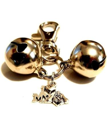 Silver Knight Loud Large Dog Collar Bells/ Training Bells/ 'I Love My Dog' Bells/ Dog Jingle Bells/ 2 x 20mm Bells/ Easy Attach Bells/ Find My Dog Bells - Buy Online on GoSupps.com