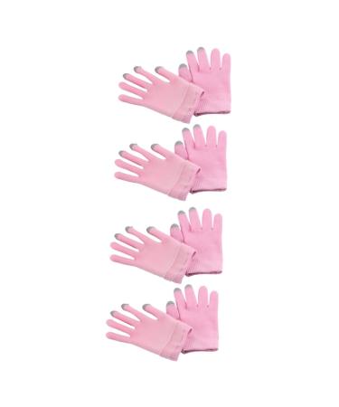minkissy 4 Pairs Moisturizing Gloves Gel Gloves for Spa Skin Care Gloves Moisturizing Spa Gloves Hand Repair Gloves Gel Spa Gloves Hand Caring Tool Miss Cosmetic Conductive Yarn Lotion