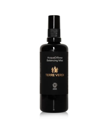 Terre Verdi Certified Organic Face Mist - Acqua Di Rosa Rose Water Mist - Skin Hydration for Dry Skin - Facial Mist Hair Spritz Rose Water Skin Toner - Vegan Cruelty Free Organic Skincare - 100ml Acqua Di Rosa: Rose Petals