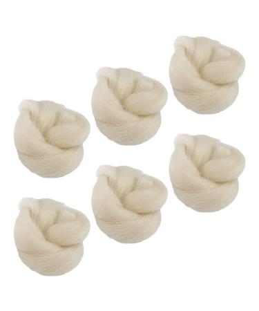 Toe Separator Wool Cushion Little Toe Spacer Bunion Corrector Bunion Relief Protector for Overlapping Toe Beige