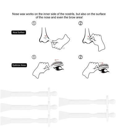 Juhonnz Nose Wax Chopsticks - 50 PC Plastic Nasal Hair Removal Sticks for Easy Cleaning - Buy Online on GoSupps.com