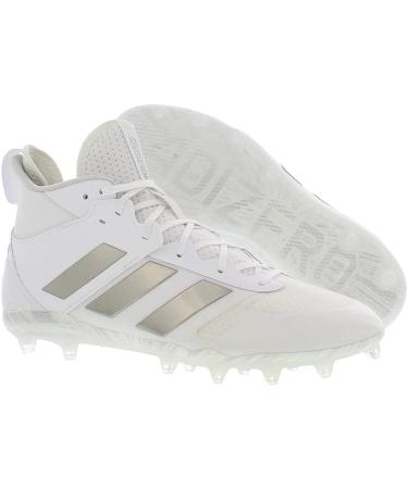 adidas Adizero Lacrosse Cleats - Unisex Size 10 - White/Silver Metallic - Buy Online on GoSupps.com