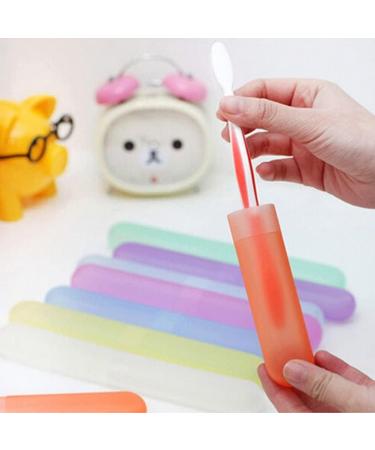 Portable Plastic Toothbrush Case - Travel & Camping Toothbrush Storage Box with Air Hole - Dust-Proof & Stylish Makeup Brush Holder - Blue - Buy Online on GoSupps.com