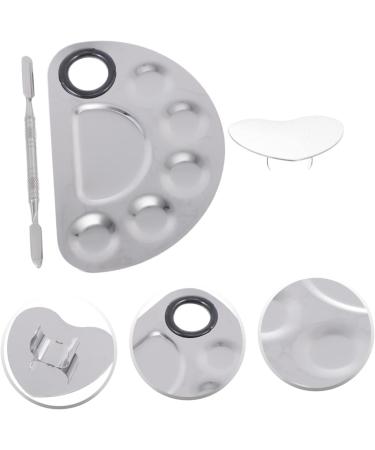 Beaupretty 1 Set Palette Nail Tools Nail Polish Makeup Set Non- Stick Paint Palettes Nail Art Display Board Makeup Spatula and Stainless Steel Silver Manicure Color Mixing Trays Mix 12.5X9.5X1.5CM Silver - Buy Online on GoSupps.com