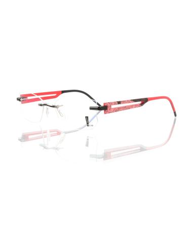 switch it set Combi 2363 interchangeable temples in the color style red print pink-black