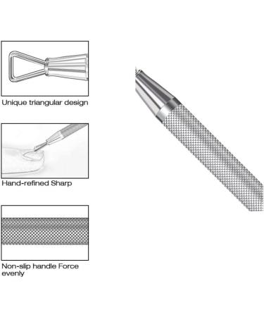 Cuticle Pusher Nail Armor Stainless Steel Triangle Cuticle Peeler Scraper Remove Gel Nail Polish Nail Art Manicure Remover Tool Nail remover - Buy Online on GoSupps.com