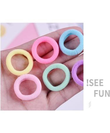 FEIFEI'S BOW 100 Mini Multicolor Hair Ponios Endless Elastics Bobbles Bands women girls kids Ponytail Holders Hair Bands (Spring) - Buy Online on GoSupps.com