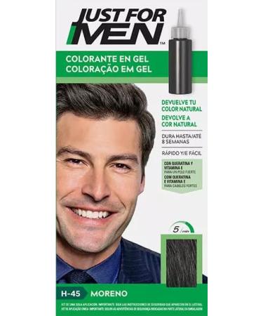 COMBE Just For Men Gel colorant hair dye for men covers only gray hair restores the original color for a natural look dark brown H45 H45 Brown