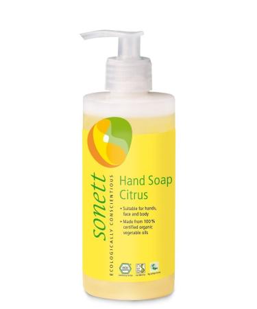 Sonett Organic Hand Soap Citrus Lavender Sensitive Calendula Rose and Foam Soap 1 Count and 6 Count (Citrus 1 Count)