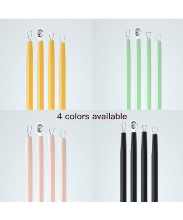 HOTX Pimple Popper Tool Kit - 4Pcs Set for Nose and Face - Blackhead Remover and Acne Needle Beauty Tool (Black) - Buy Online on GoSupps.com