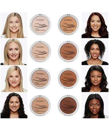 AQUAPURITY PHOERA Sheer Matte Fixing Powder Makeup Base - Long Lasting Foundation Compact with Vitamin E (205 Golden Beige) - Buy Online on GoSupps.com